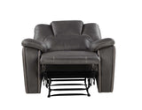 Katrine Charcoal Recliner Chair by Steve Silver at Eve Furniture