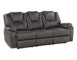 Katrine Charcoal Reclining Sofa by Steve Silver at Eve Furniture