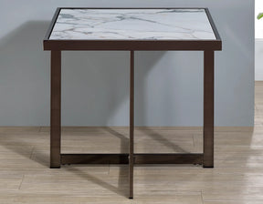 Kayley 23.25″ Sintered Stone End Table by Steve Silver at Eve Furniture