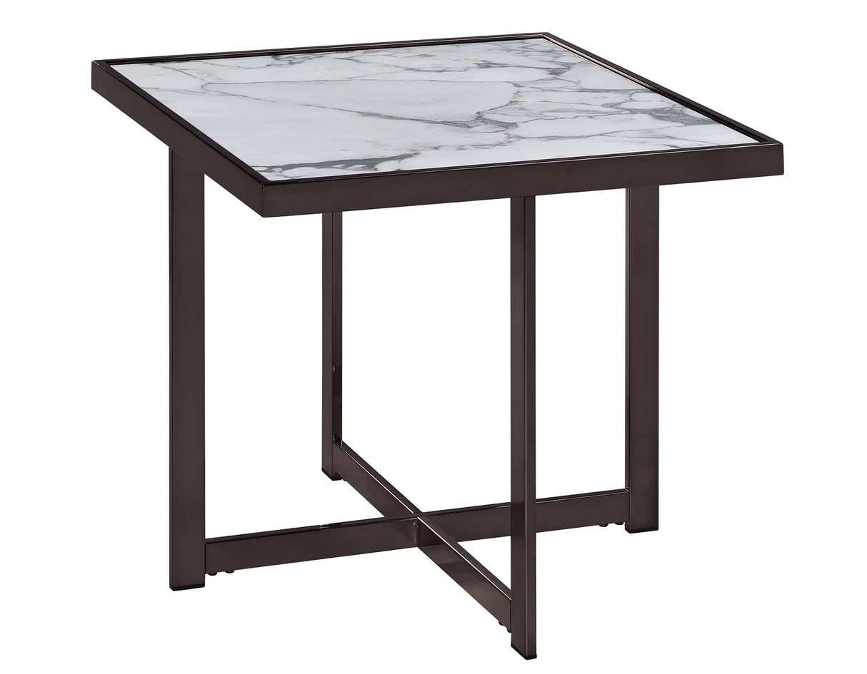 Kayley 23.25″ Sintered Stone End Table by Steve Silver at Eve Furniture