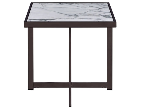 Kayley 23.25″ Sintered Stone End Table by Steve Silver at Eve Furniture