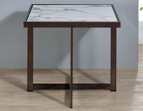 Kayley 3-Piece Sintered Stone Table Set by Steve Silver at Eve Furniture