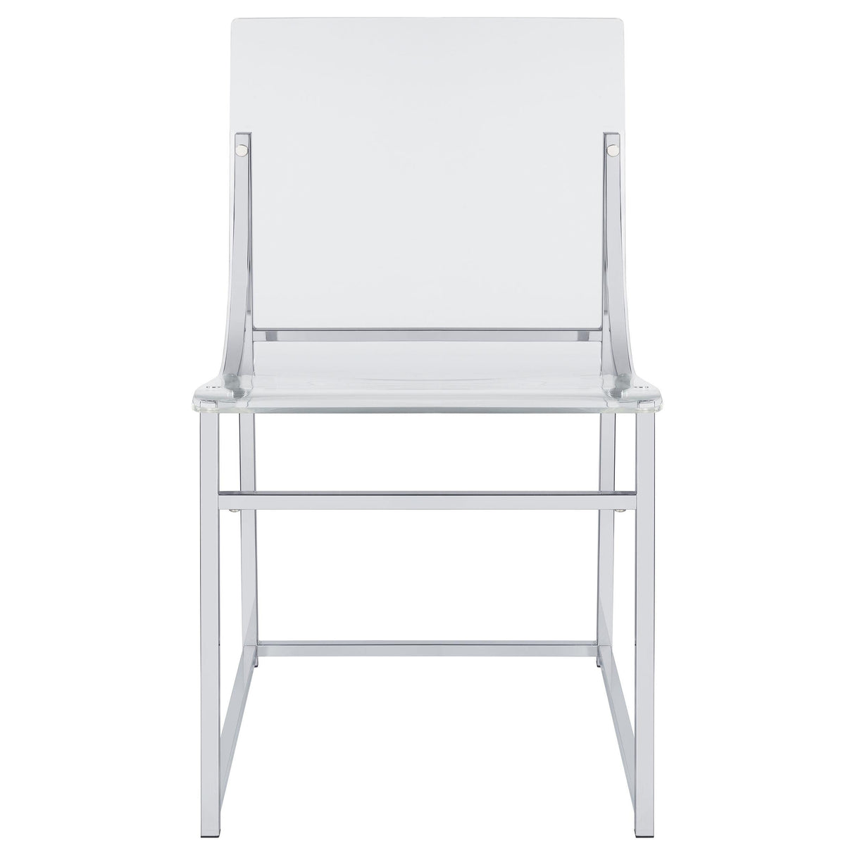 Keeling Chrome 5-Piece Round Glass Top Acrylic Dining Set by Coaster at Eve Furniture