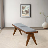 Keira Bench (Grey Fabric) by Ashcroft Imports at Eve Furniture