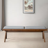 Keira Bench (Grey Fabric) by Ashcroft Imports at Eve Furniture