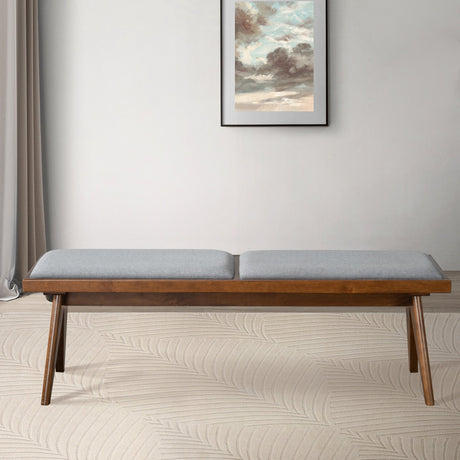 Keira Bench (Grey Fabric) by Ashcroft Imports at Eve Furniture