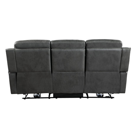 Kellen Smoky Gray Double Reclining Sofa by Homelegance at Eve Furniture