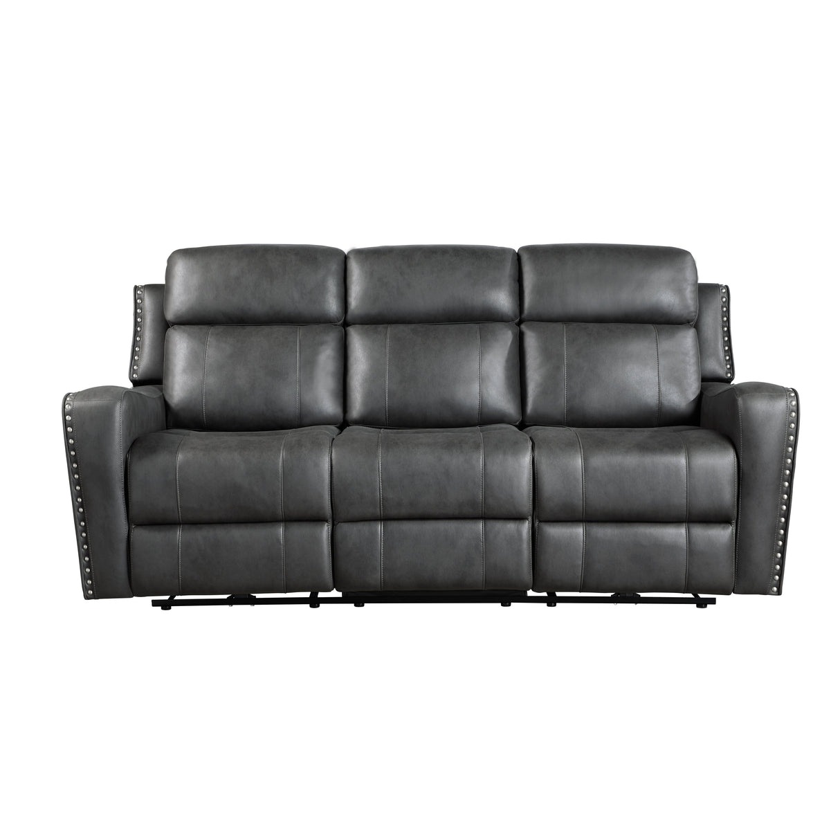 Kellen Smoky Gray Power Double Reclining Sofa by Homelegance at Eve Furniture
