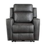 Kellen Smoky Gray Power Reclining Chair by Homelegance at Eve Furniture
