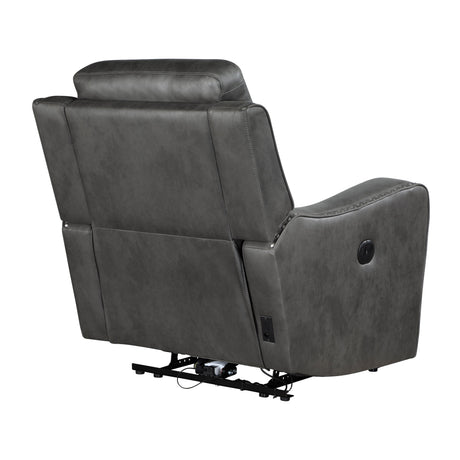 Kellen Smoky Gray Power Reclining Chair by Homelegance at Eve Furniture