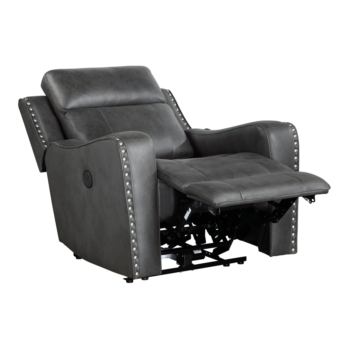 Kellen Smoky Gray Power Reclining Chair by Homelegance at Eve Furniture