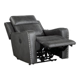 Kellen Smoky Gray Power Reclining Chair by Homelegance at Eve Furniture