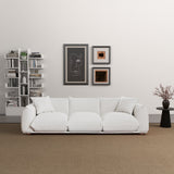 Kely 100'' Cream Boucle Upholstered Sofa by Ashcroft Imports at Eve Furniture