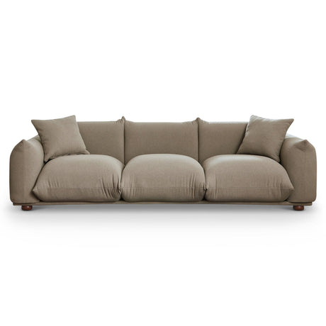 Kely 100'' Mocha Boucle Upholstered Sofa by Ashcroft Imports at Eve Furniture