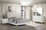 Kendall White 4-Piece Eastern King Bedroom Set by Coaster at Eve Furniture