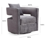 Kennedy Velvet Swivel Accent Chair by TOV Furniture at Eve Furniture