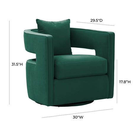 Kennedy Velvet Swivel Accent Chair by TOV Furniture at Eve Furniture