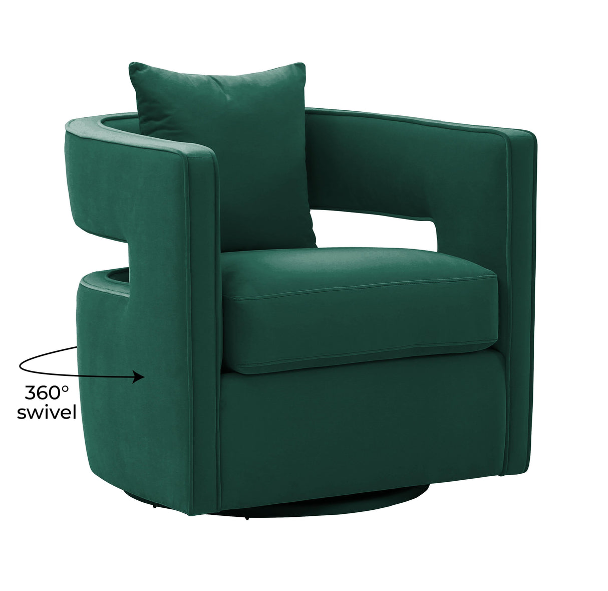 Kennedy Velvet Swivel Accent Chair by TOV Furniture at Eve Furniture