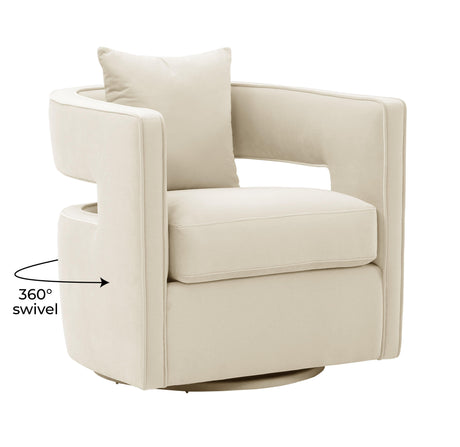 Kennedy Velvet Swivel Accent Chair by TOV Furniture at Eve Furniture