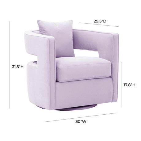 Kennedy Velvet Swivel Accent Chair by TOV Furniture at Eve Furniture