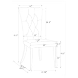 Kerwin Gray/Chrome Tufted Upholstered Side Chair, Set of 2 by Coaster at Eve Furniture