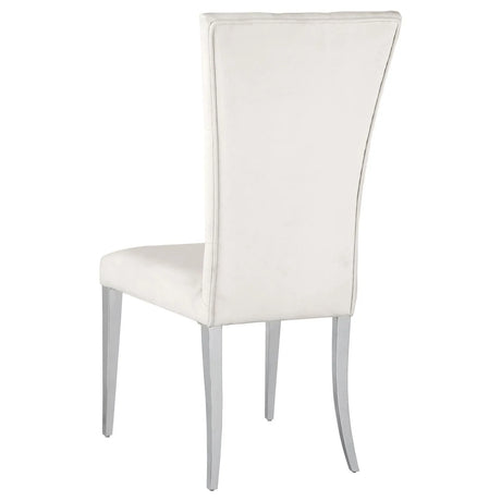 Kerwin White/Chrome 5-Piece Dining Set by Coaster at Eve Furniture