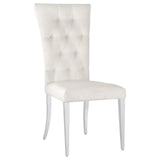 Kerwin White/Chrome 7-Piece Dining Set by Coaster at Eve Furniture