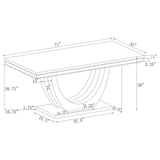 Kerwin White/Chrome 7-Piece Dining Set by Coaster at Eve Furniture