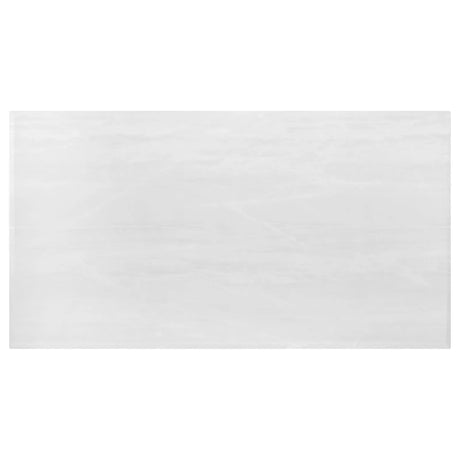 Kerwin White/Chrome Rectangle Faux Marble Top Dining Table by Coaster at Eve Furniture