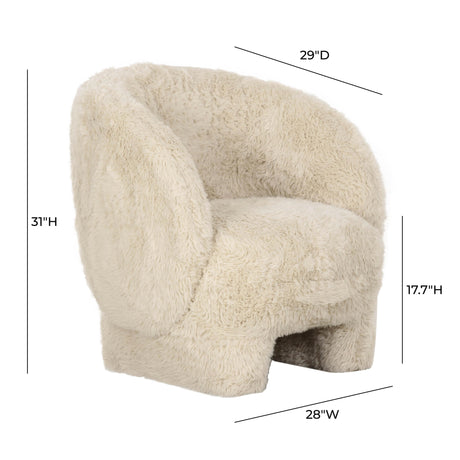 Kiki Vegan Shearling Accent Chair by TOV Furniture at Eve Furniture