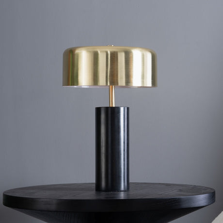Kinetic Table Lamp - Gold outer and White inner by Ashcroft Imports at Eve Furniture