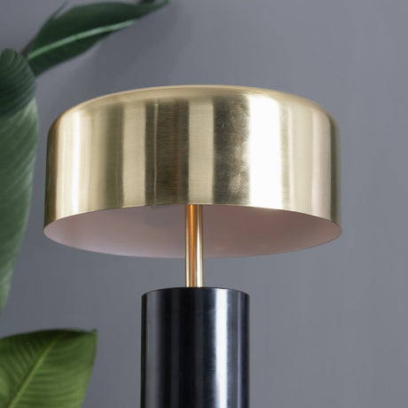 Kinetic Table Lamp - Gold outer and White inner by Ashcroft Imports at Eve Furniture