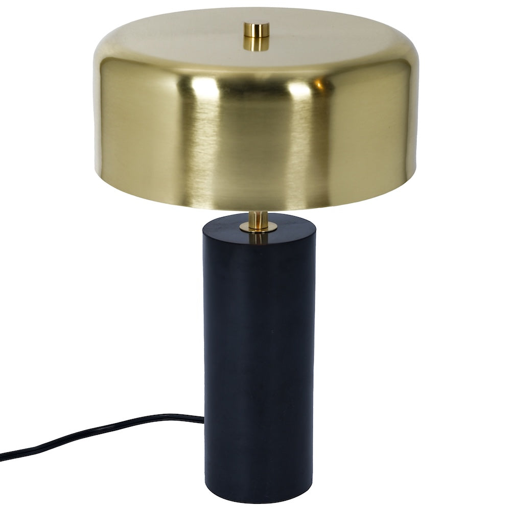 Kinetic Table Lamp - Gold outer and White inner by Ashcroft Imports at Eve Furniture