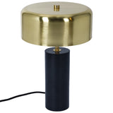 Kinetic Table Lamp - Gold outer and White inner by Ashcroft Imports at Eve Furniture