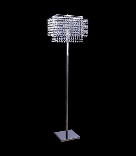 Kit Chrome Floor Lamp by Furniture of America at Eve Furniture