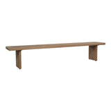Koshi Sandblasted Amber Oak Bench by Moe's Home at Eve Furniture