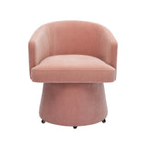 Kristen Upcycled Chenille Rolling Desk Chair by TOV Furniture at Eve Furniture