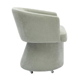 Kristen Upcycled Chenille Rolling Desk Chair by TOV Furniture at Eve Furniture