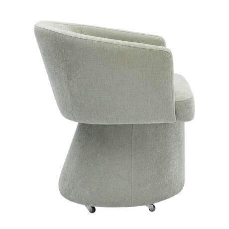 Kristen Upcycled Chenille Rolling Desk Chair by TOV Furniture at Eve Furniture
