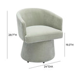 Kristen Upcycled Chenille Rolling Desk Chair by TOV Furniture at Eve Furniture
