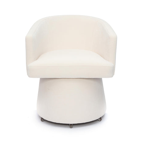 Kristen Upcycled Chenille Rolling Desk Chair by TOV Furniture at Eve Furniture