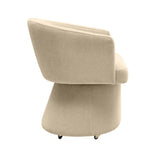 Kristen Upcycled Chenille Rolling Desk Chair by TOV Furniture at Eve Furniture