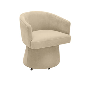Kristen Upcycled Chenille Rolling Desk Chair by TOV Furniture at Eve Furniture