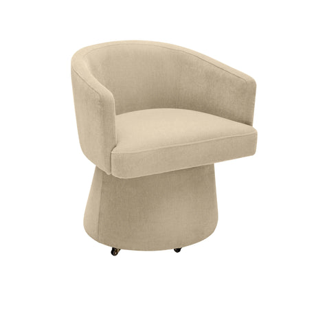 Kristen Upcycled Chenille Rolling Desk Chair by TOV Furniture at Eve Furniture