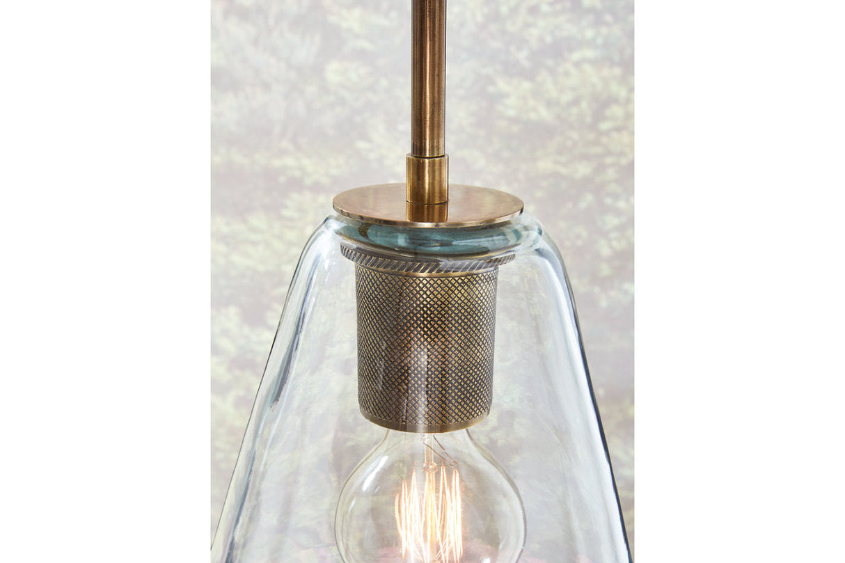 Collbrook Clear/Brass Pendant Light