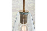 Collbrook Clear/Brass Pendant Light