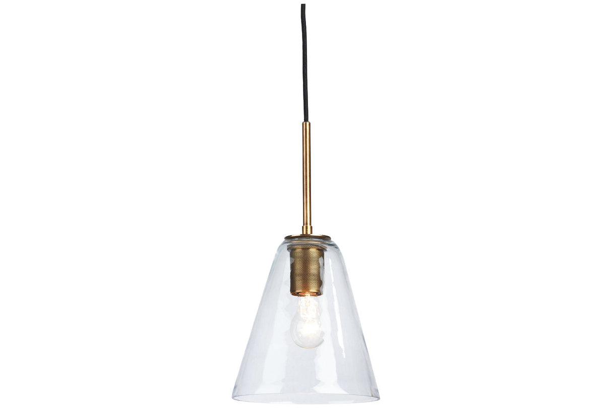 Collbrook Clear/Brass Pendant Light