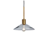 Chaness Clear/Brass Pendant Light