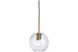 Cordunn Clear/Brass Pendant Light