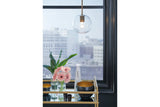 Cordunn Clear/Brass Pendant Light